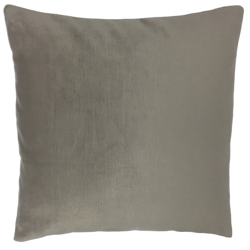 Housse et insert de coussin carré en velours, 22 po x 22 po, Taupe
