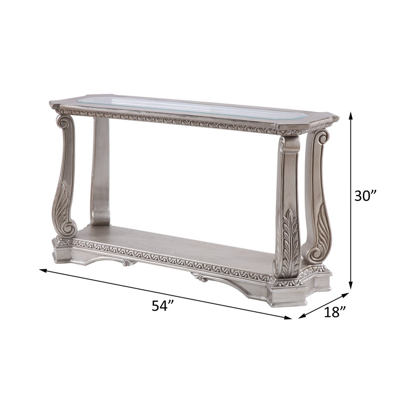 Table de canapé rectangulaire avec tablette inférieure Forsyth