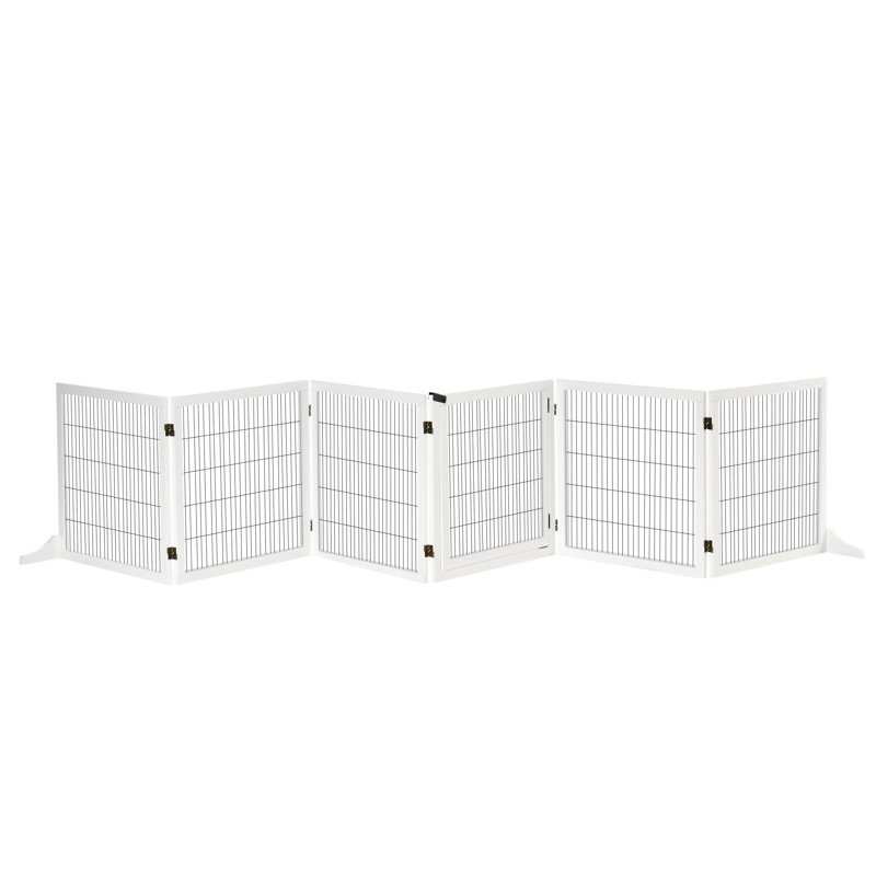 Sauer Free Standing Pet Gate With Door,wood, White