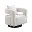 Chaise d'appoint pivotante moderne l 29,13 po avec dossier incurvé ouvert-133259049