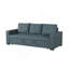 Canapé-lit convertible en polyfibre 3 places, bleu gris