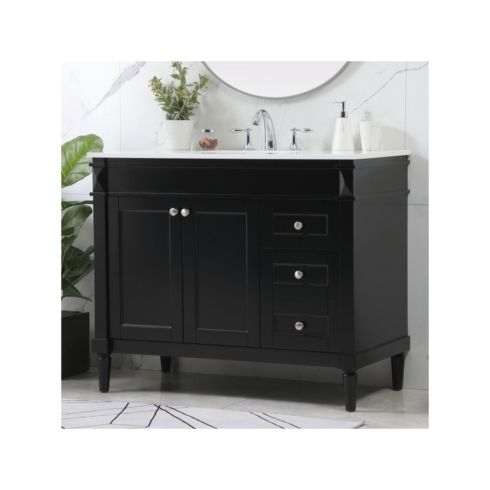 Readington 42'' Single Bathroom Vanity, Black