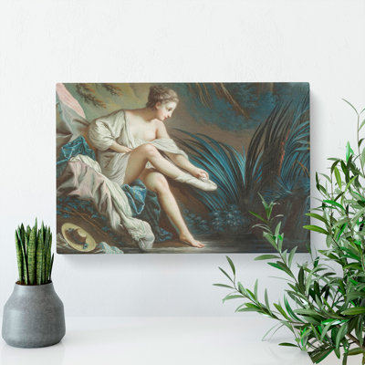 Nymph Bathing by Francois Boucher - Wrapped Canvas