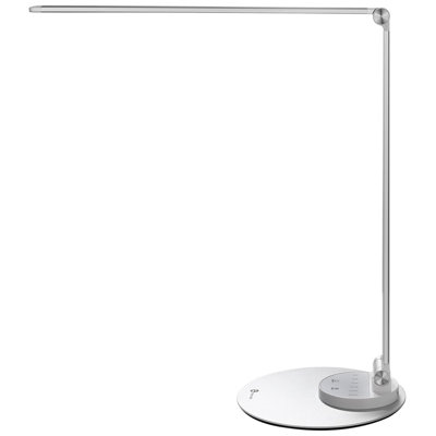 Herr 40.9Cm Sliver Desk Lamp with USB and Outlet
