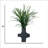 34" Real Touch Artificial Onion Grass In A Black Modern Planter - Perfect Décor For Any Modern Home