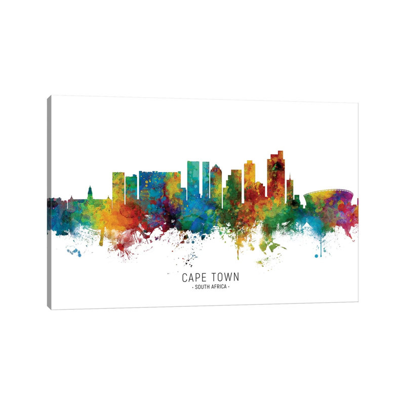 Cape Town South Africa Skyline by Michael Tompsett - Wrapped Canvas Print, 20.32 cm H x 30.48 cm W