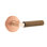 Emtek Select Passage Leverset w/ Disk Rosette & L-Square Stem, Dark Walnut Handle