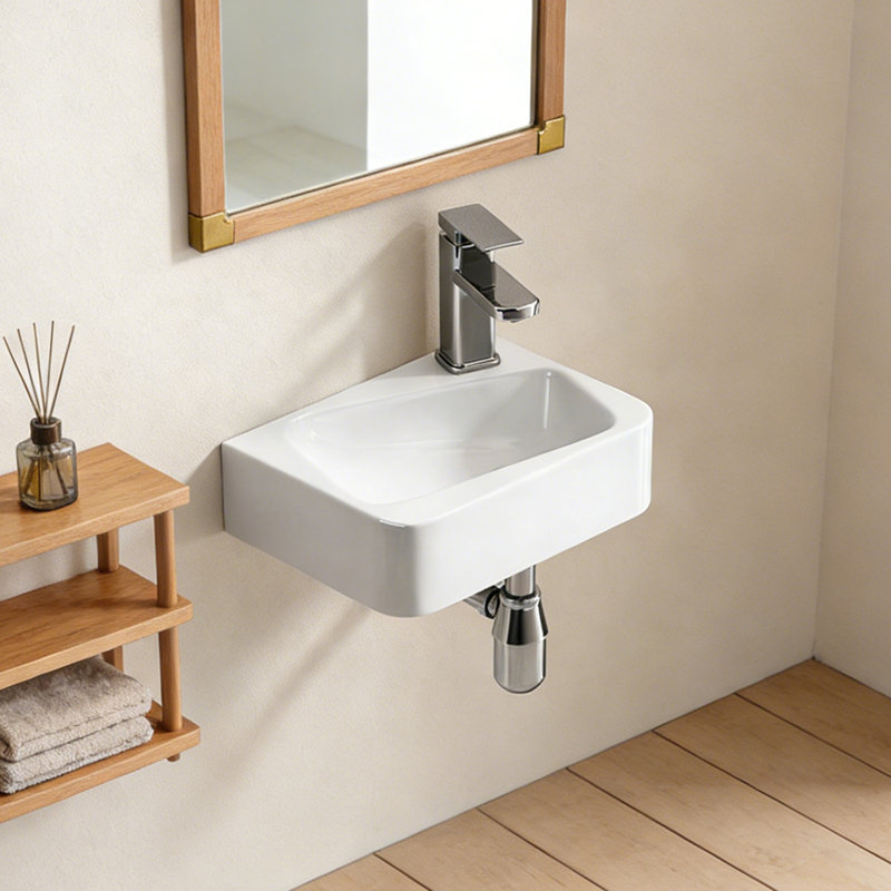 14" Bathroom Vessel Sink With Faucet, Drain Assembly