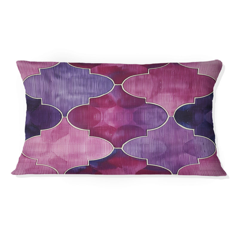 Coussin Magenta Quatrefoil Glam V - Transitional