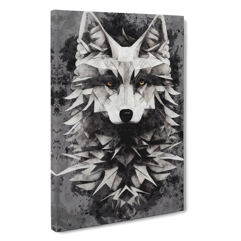 Spiked Wolf No.1 - Wrapped Canvas, 50cm H x 35cm W x 3cm D