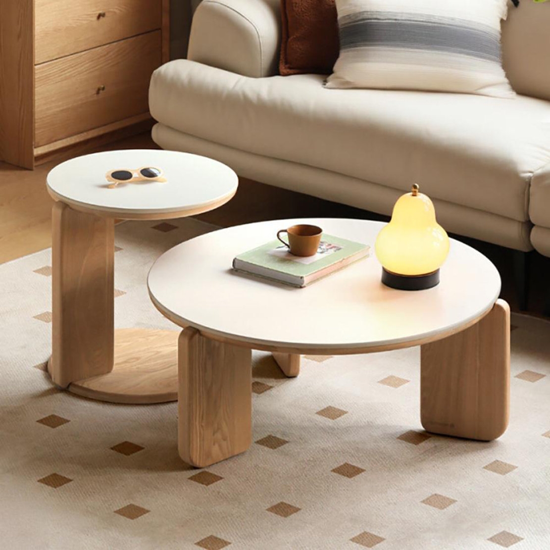 AWORET Rock plate round coffee table set | Wayfair