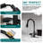 Topcraft Single-Hole Single-Handle Pull-Down Kitchen Faucet With LED And Deck Plate-125501483