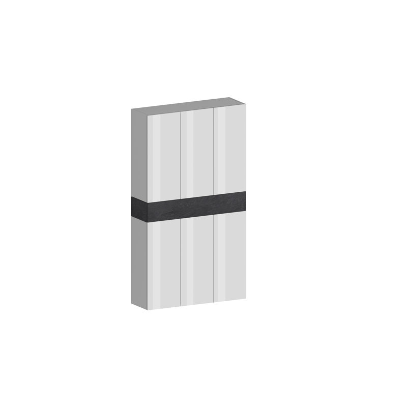 60 Pair Shoe Storage Cabinet, White/Grey