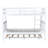 Twin Over Full Rubber Wood Bunk Bed with Trundle, Detachable Design, Guardrail & Reversible Ladder,White-401532905