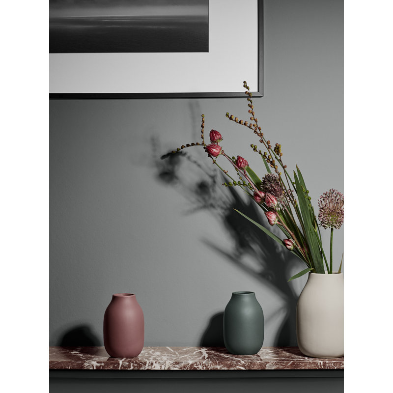 COLORA Porcelain Table Vase, Overall Height - 7.87", Moonbeam