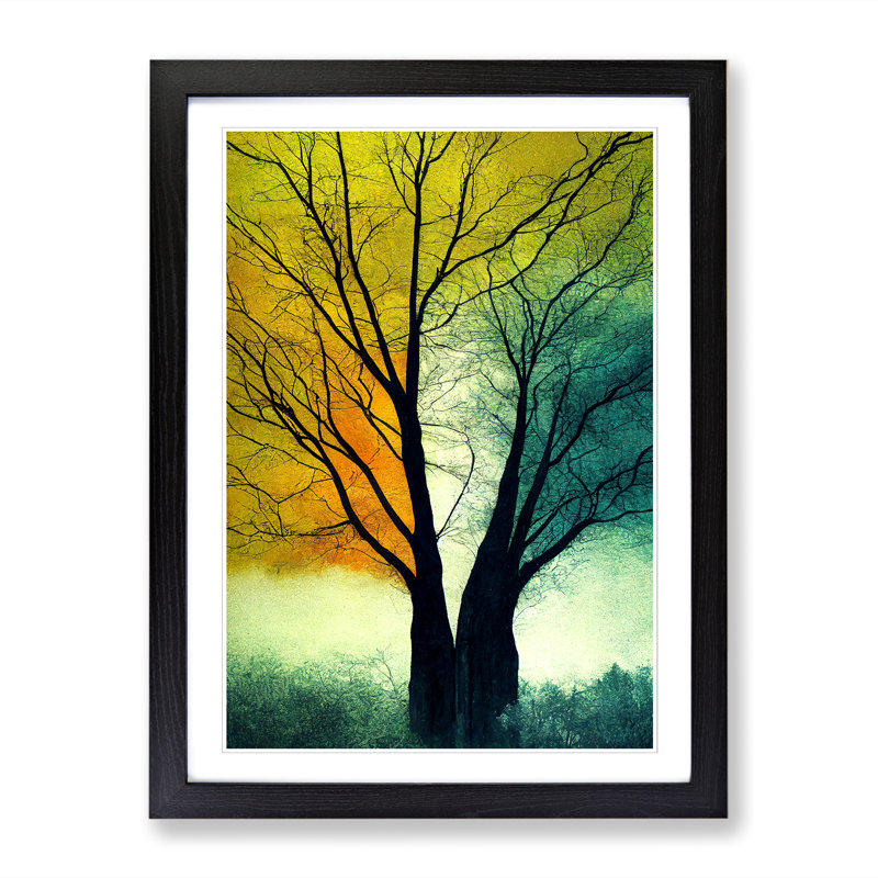 Tree Magic - Single Picture Frame Print, 64cm H x 46cm W x 2cm D, Oak