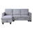 82.5"W Velvet Reversible Sleeper Sectional Sofa With Storage Chaise-775229192