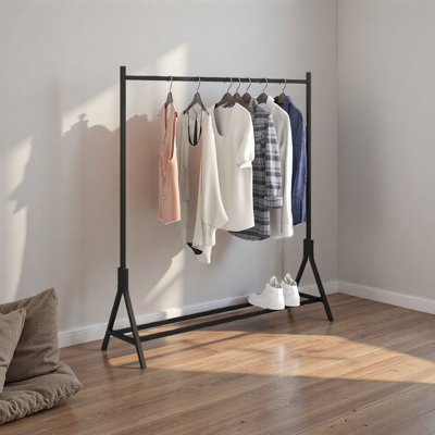 Garment Rack Freestanding Hanger Multi-Functional Single Pole Bedroom Clothing Rack Bedroom