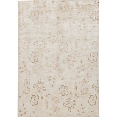 Tapis gris et beige noué à la main de haute qualité Ziegler
