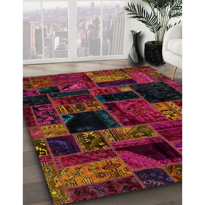 Tapis abstrait moderne 5659, Carré 8 pi