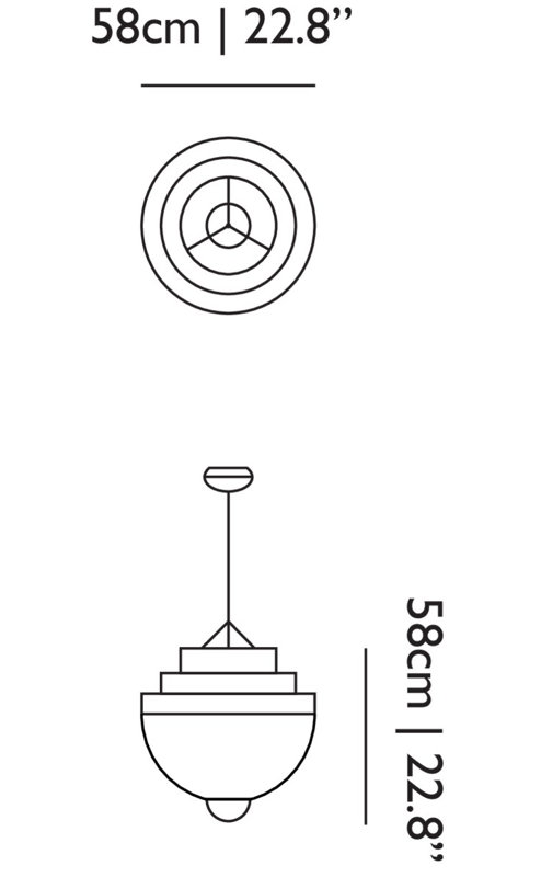 Meshmatics 1 - Light LED Chandelier, Small