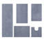 Adrine Micro 100% Polyester Machine Washable Tufted 5 Piece Bathroom Rug Set-512121179