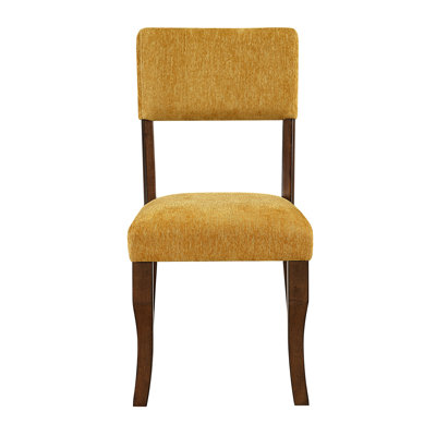 Ensemble de 2 chaises de salle à manger contemporaines rembourrées en tissu de chenille durable