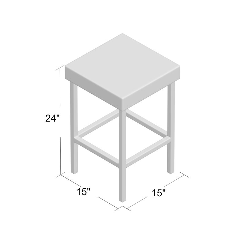 Tabouret de comptoir Vaishal, 25", Brun, Brun
