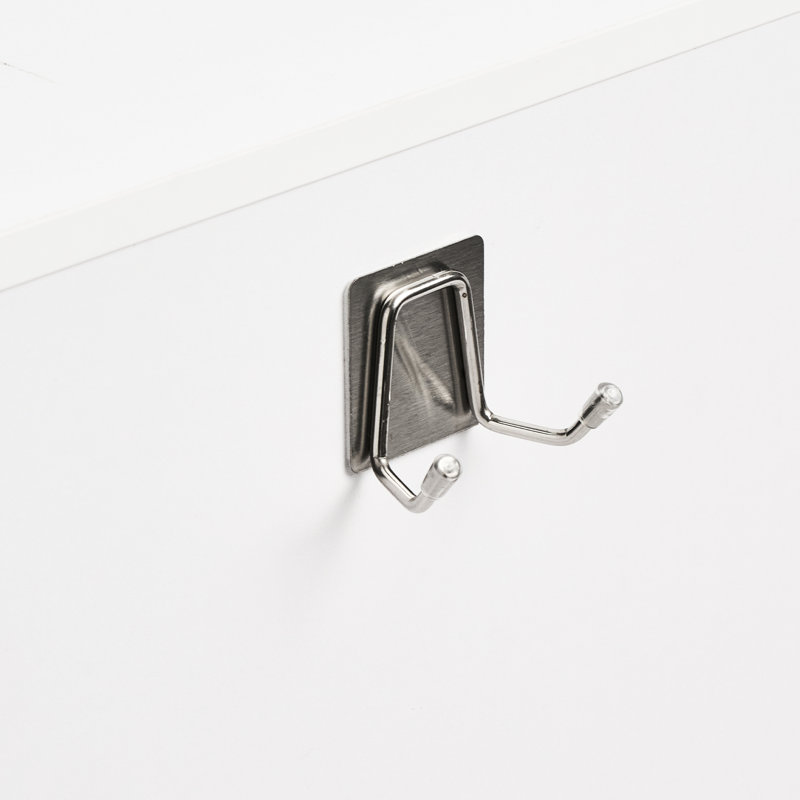Meuble à litière pour chat blanc 57,9 "avec conception cachée, - fenêtres d'accès, structure stable et surface de repos spacieuse facile à entretenir, porte à ouverture en douceur, dommages
