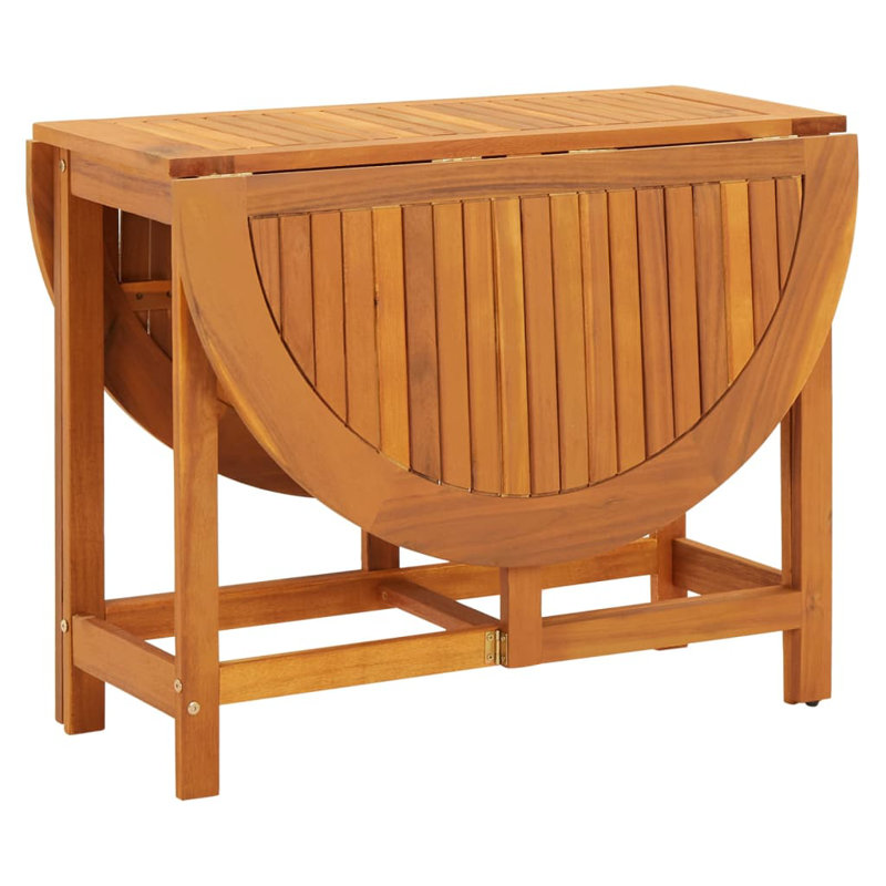 Table de salle à manger extensible à abattants en bois d'acacia massif