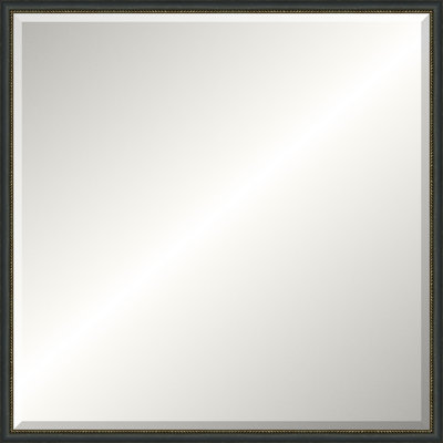 Distressed Black Old World Mirror