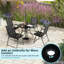 Round Metal Outdoor Dining Table With Umbrella Hole , 34'' in. W 34'' in. D