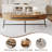 Oval Coffee Table With Drawer Mid-Century Modern Center Table 47.2“ Wooden Coffee Table-261417683