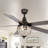 Elden 52'' Crystal Ceiling Fan with Remote Control and Light Kit