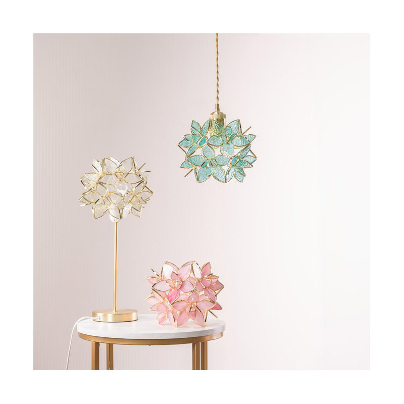 17cm H Glass Round Pendant Shade, Blue