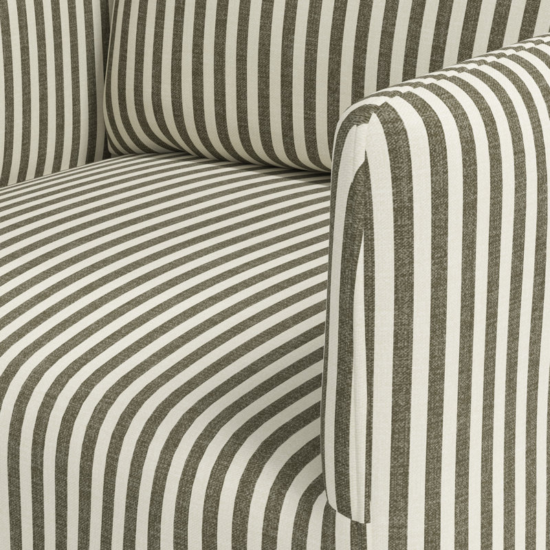 Upholstered Arm Chair, Jane Stripe Laurel