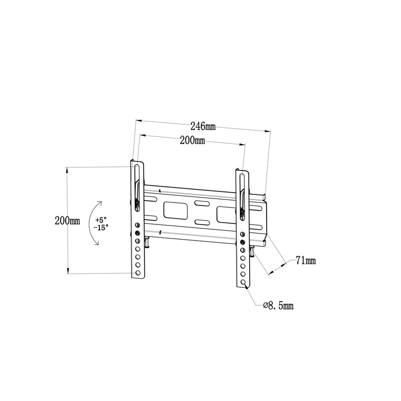 Symple Stuff Single Screen Wall Mount