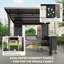Pavillon de jardin d'extérieur moderne en métal avec comptoirs intégrés et toit incliné (ensemble de 2)