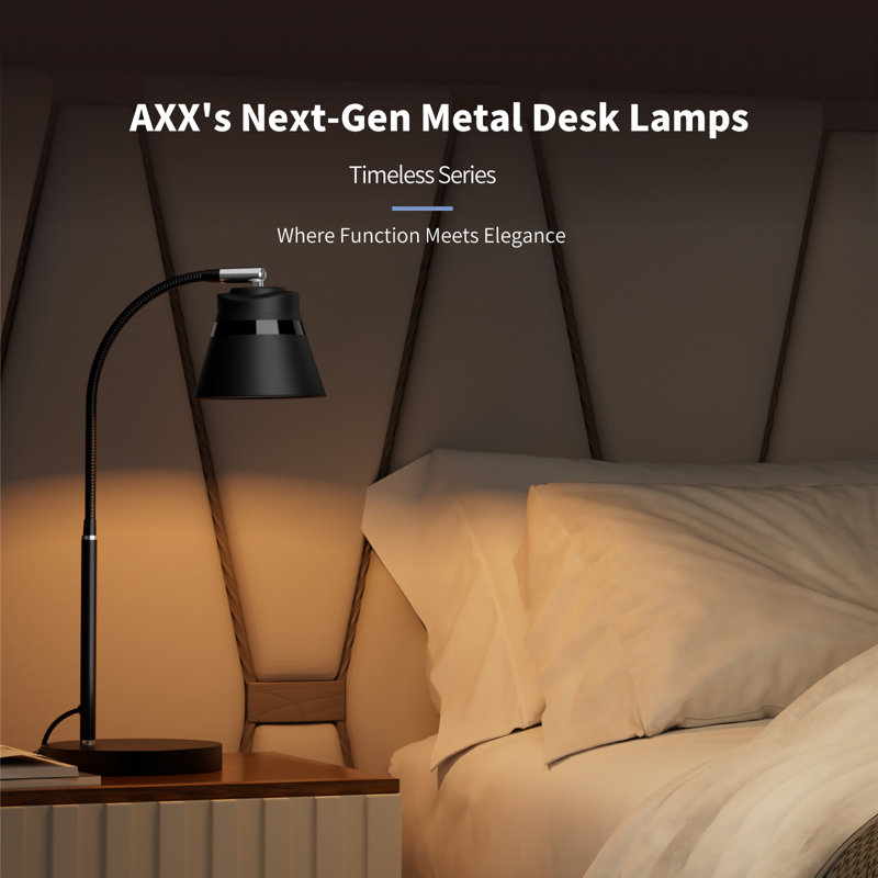 24'' Metal Desk Lamp, Table Light For Home Office/bedroom/college Dorm Room, Led Bulb Included, 1000lm, 3 Color Modes, 10 Dimmable Levels