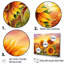 «Burning Sunset Sunflowers Field» sur toile-97090320-97090321