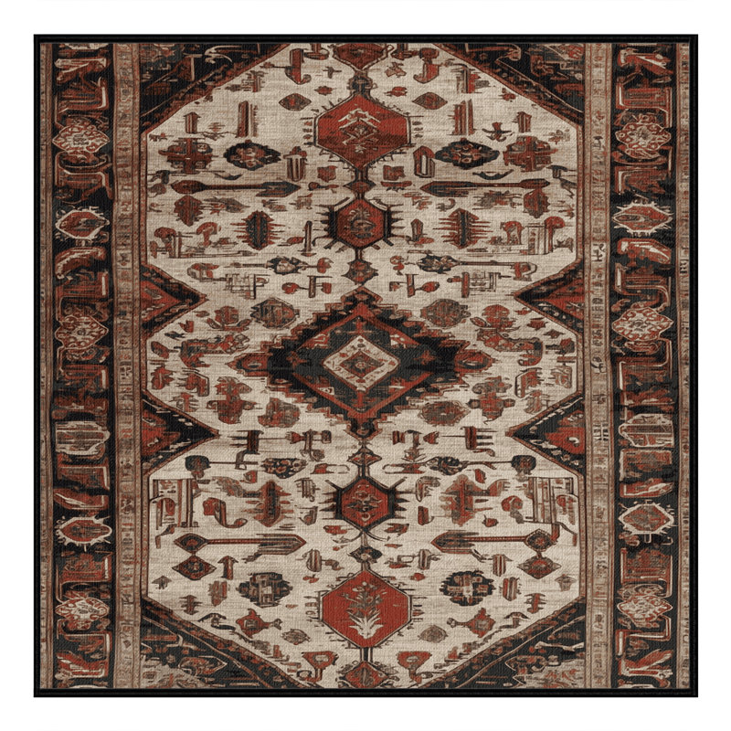 Tapis brun lavable à la machine
