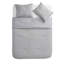 Ensemble d'édredon en coton 3 pièces gris