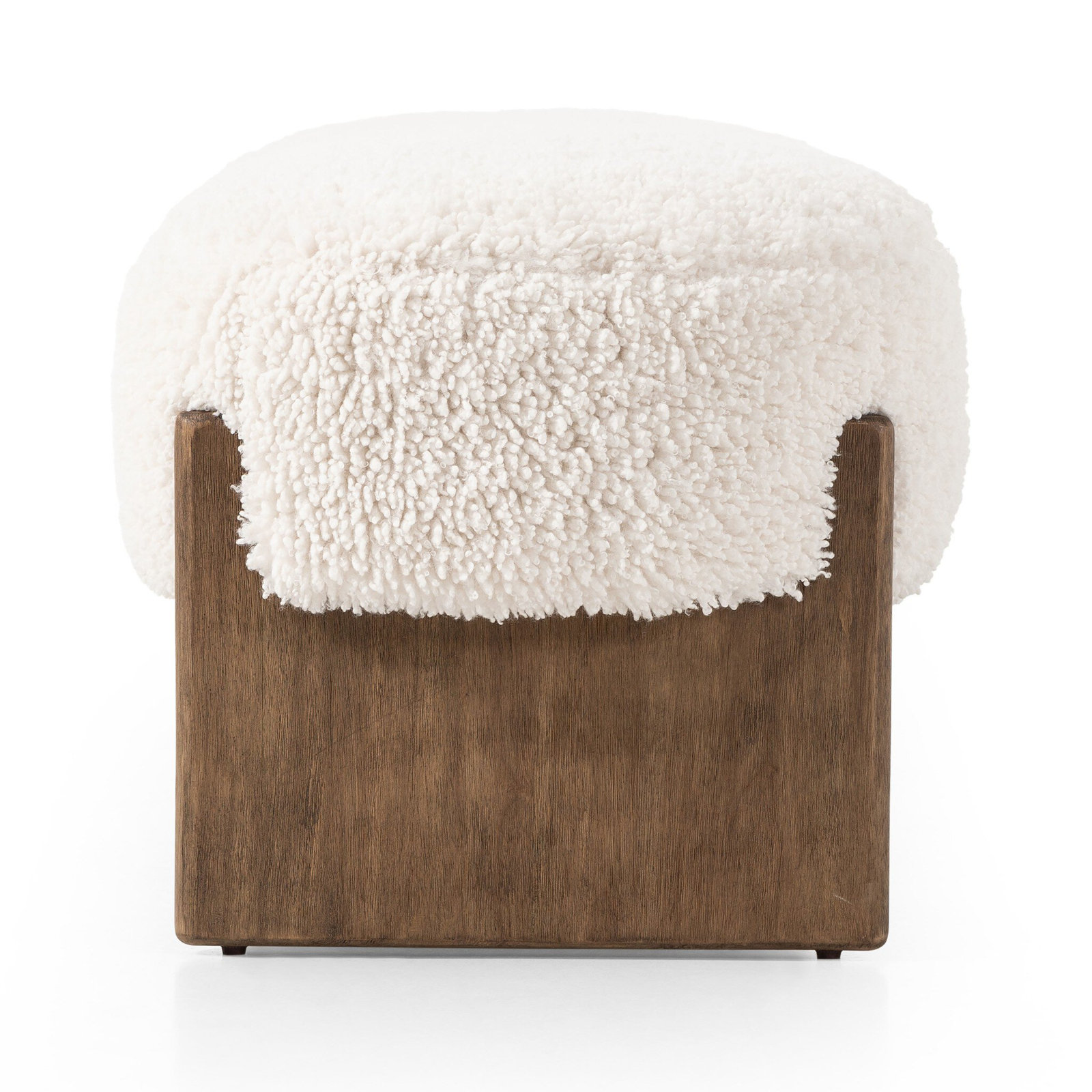 Gusman 76" Bedroom Bench, Andes Natural Teddy