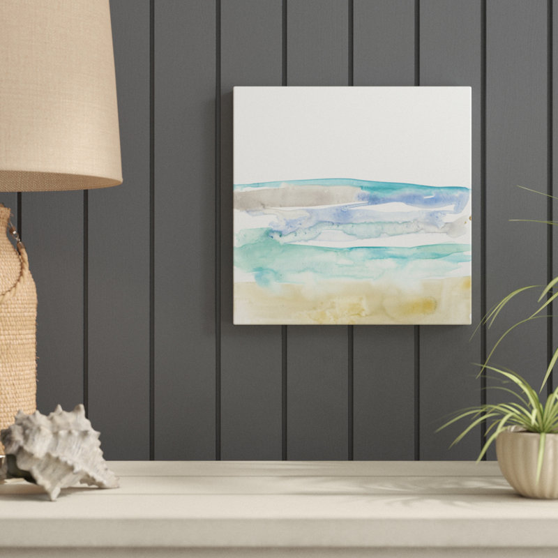 Mountains To Sea I by Jennifer Goldberger - Wrapped Canvas Painting, 30cm H x 30cm W
