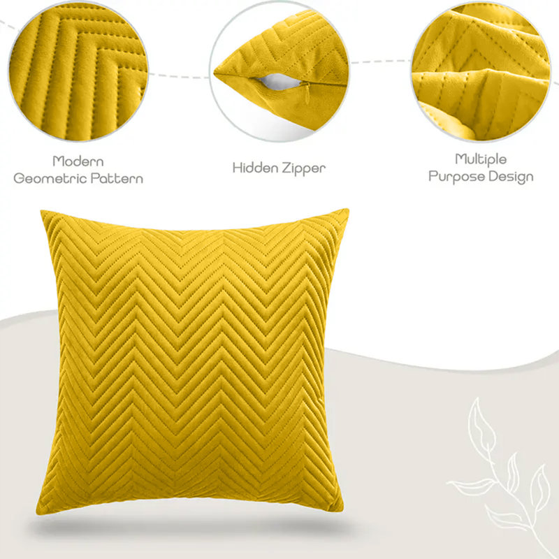 Square Scatter Cushion Cushion Cover, Ochre