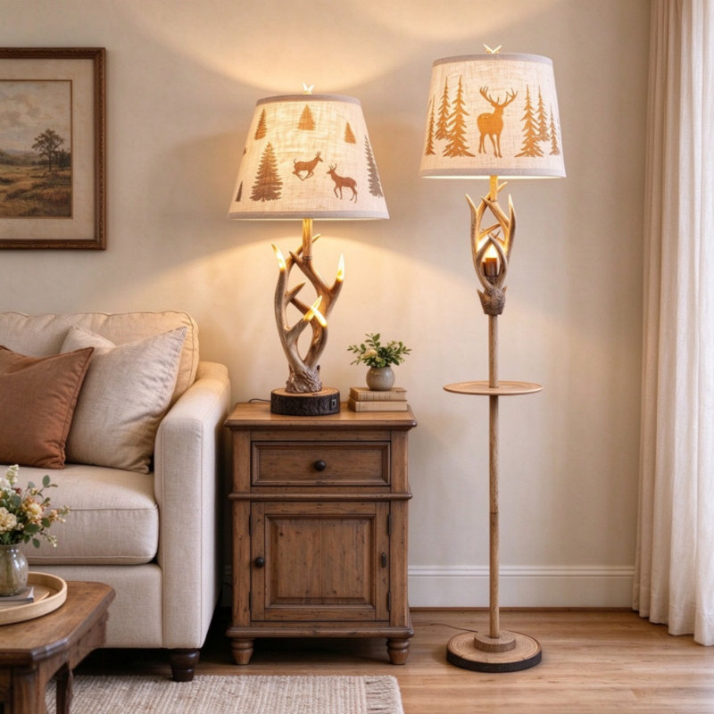 Resin Bedside Table Lamp