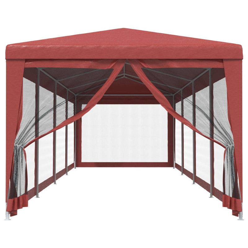 Alexin 3m x12m Iron Party Tent, Red, Red
