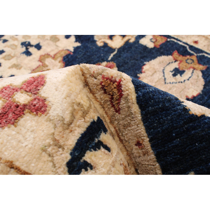 Tapis bleu foncé Chobi Finest 2 pi 8 po x 9 pi 10 po