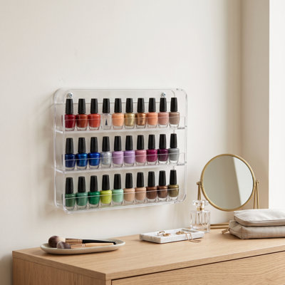 3-Tier Acrylic Wall Nail Polish Rack