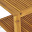 Ensemble de conversation d'extérieur 2 pièces en bois d'acacia teck - causeuse et table basse avec coussins bleu foncé résistants à l'eau, capacité de 350 lb pour le patio, la terrasse et la cour arrière-662259552